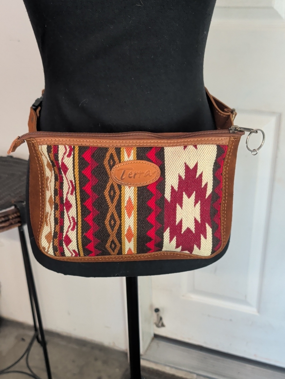 Terra Suede Belt Bag Aztec Print